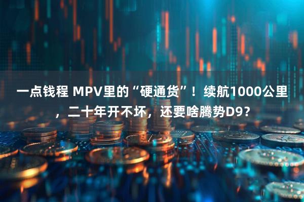 一点钱程 MPV里的“硬通货”！续航1000公里，二十年开不坏，还要啥腾势D9？